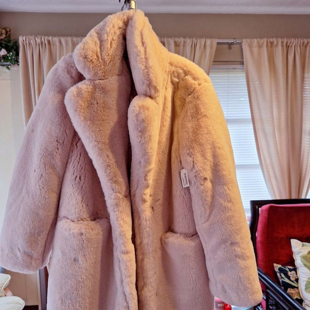 Apparis Pink Sophie coat jacket fuzzy NWT new unused with tags